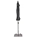 Abba Patio 78 lb. Square Steel Market Patio Umbrella Base Stand with Wheel and 2 Separate Poles for 1-1/2