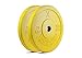 X Training Equipment Premium Color Bumper Plate Solid Rubber with Steel Insert - Great for Crosstraining Workouts (25lb Pair (Yellow))