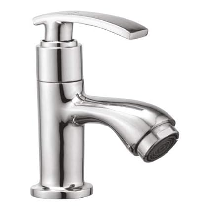 Drizzle Pillar Cock Soft Brass Chrome Plated/Wash Basin Tap/Bathroom Tap/Quarter Turn Tap/Foam Flow Tap