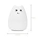 Litake Cat Night Light for Kids, Rechargeable Silicone LED Cat Night Lights, Color Changing Cat Lamp Kitty Nightlight for Kids Baby Children (Greedy Cat)