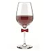 Bow Tie Set of 6 Silicone Wine Charms by True