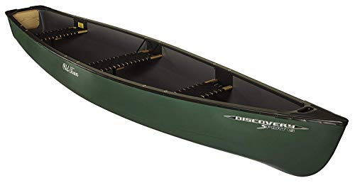 Old Town Discovery Sport 15 Square-Stern Recreational Canoe, Green, 15 Feet 3 Inches