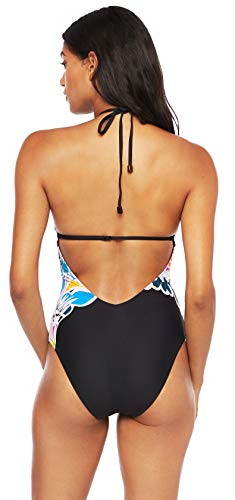 Trina Turk Women s Plus Size High Neck Halter One Piece Swimsuit Multi 