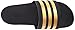 adidas Men's Adilette SC, Core Black/Gold Metallic/Core Black, 11