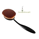 Kingfansion Big Oval Tooth Brush Foundation Makeup Brushes Loose Powder Brush