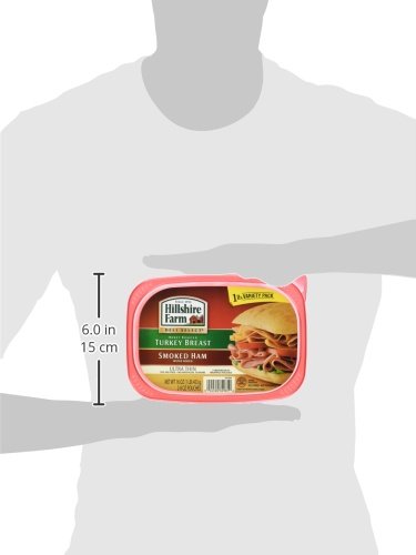 Hillshire Farm Ultra Thin Sliced Lunchmeat, Honey Roasted Turkey Breast & Smoked Ham, 16 Oz