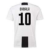 JUJERS #10 Dybala Juventus Home Soccer Jersey 2018-2019 Season Mens White/Black