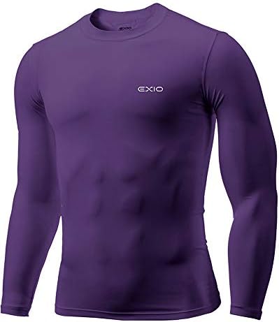 Mens Compression Baselayer Top Cool Dry Long & Short Sleeve Workout Shirt