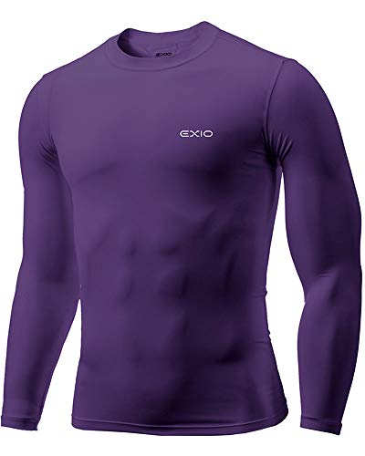 Mens Compression Baselayer Top Cool Dry Long & Short Sleeve Workout Shirt