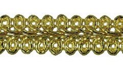 Trimplace Gold Metallic 1/2 INCH CHINESE BRAID 12 Yards