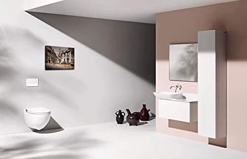 guiguziyishu Canvas Wall Art RetroParis Eiffel Tower Canvas Art Romantic City Paintings Prints On Canvas Paris Decor for Bedroom Living Room Bathroom Kitchen Home Decor Ready to Hang