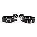 Black Leather Adjustable Hand Wrist & Leg Cuffs Straps Tie Set Couple Pleaure Toy Bed Restraint Handcuffs