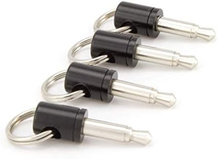 Dongle Dangler Keychain Accessory - Compatible with iPhone or Pixel 2 Audio Adapter Cables - Holds Your Cable on Your Keychain (Black 4-Pack)