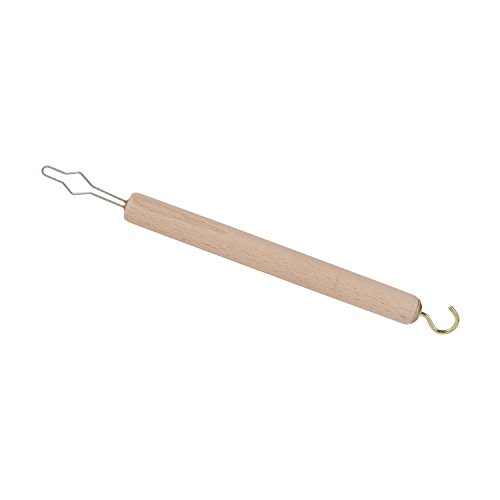 DMI Dressing Stick, Button Hook and Zipper Pull, Durable Wood Handle, Dressing Aid for Limited Mobility