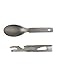 FREE SOLDIER Outdoor Multi-function Flatware set Titanium Spork 3 in 1 Tableware Camping Pocket Knife Fork Spoon Dinner Set