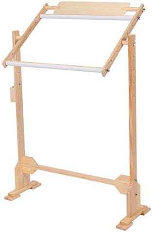 anne210 Stitch Rack Needlework Stand Wood Embroidery Hoop Frame Cross Stitch Lap Table Craft Sewing Tool