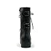 Women's Combat Military Cowboy Mid Calf Rubber Sole Boots