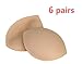 Womens Swimsuit Bra Pads Inserts 6 Pairs In Set White Nude Half-moon Shape Fit A/B Cup