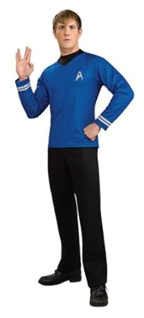 Rubies 3 889118 L - Star Trek Deluxe Shirt, Größe L, blau