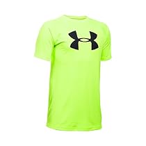 Under Armour Boys' Tech Big Logo Short Sleeve T-Shirt, Fuel Green/Black, Youth X-Small