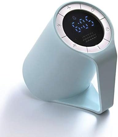 WTY time message cup electronic alarm clock led digital creative personality mute bedside night light usb charging,Blue