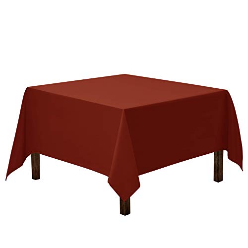 image for Gee Di Moda Square Tablecloth - 85 x 85 Inch - Burnt Orange Square Tab