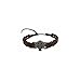 Irish Friendship Faux Leather Bracelet Celtic Cross Dark Brown