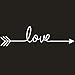 Iuhan Fashion Love Arrow Decal Living Room Bedroom Vinyl Carving Wall Decal Sticker for Home Decoration (White)