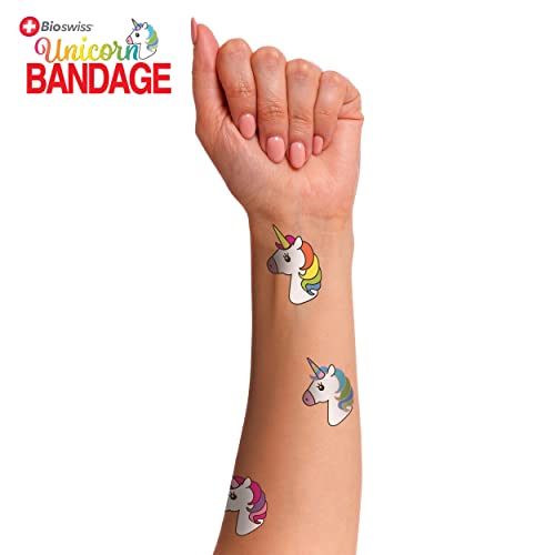BioSwiss Kids Bandages 50pcs Sterile Unique Shaped Bandages Colorful Funny Cute Toddler Girls