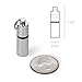 EZY DOSE Keychain Pill Box and Medicine, Vitamin Container, Safe for Money & Travel Items, Metal Canister, Easily Store Nitro Heart Pills, Small Compartments, BPA Free