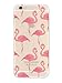 iPhone 6 PLUS / 6+ Case, DECO FAIRY® Protective Case Bumper[Scratch-Resistant] [Perfect Fit] Ultra Slim Translucent Silicone Clear Case Gel Cover for Apple iPhone 6 PLUS (Flamingo Overloaded)