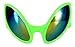elope Green Alien Martian Costume Glasses with Rainbow Lenses Standard