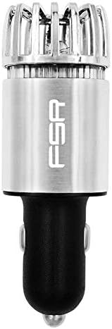 FSR Ionizer Air Purifier with Dual USB Car Charger (Silver)