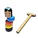 Immortal Daruma Otoshi Japanese Folk Craft Game - Immortal Daruma Magic Tricks Stage Magic Props Funny Toy [Avoid Hammer and reshape]