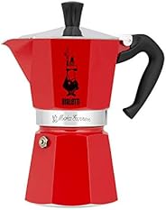 Bialetti 6 Cup Moka Stovetop Espresso Maker, Red