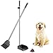 SCENEREAL Dog Pooper Scooper for Yard - Tray & Spade Set, Long Handle Metal Detachable Poop Scooper for Large Medium Small Dogs, Pet Waste Removal Scoop with No Bending for Outdoor Grass, Dirt Gravel