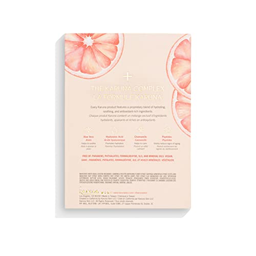 Karuna Skin Brightening+ Sheet Masks for Radiant Skin, Hydrating Face