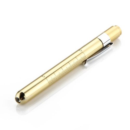 Flashlight TOOGOO(R) Gold LED Flashlight Penlight pen flashlight