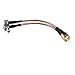 Eightwood RP-SMA Male to Dual TS-9 Splitter Combiner Cable Jumper Pigtail RG316 4 inches