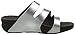 FitFlop Women's Superjelly Twist Slide Sandal, Silver Mirror, 7 M US