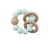 Babe Basics Teething Rattle | Natural Wood & BPA-Free Silicone Teething Toy …