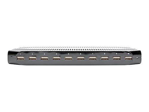 TRIPP LITE 10-Port USB Charging Station Dock with Storage Slots for Tablet iPhone iPad & Laptops (U280-010-ST)