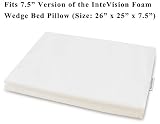 InteVision 400 Thread Count, 100% Egyptian Cotton Pillowcase. Designed to Fit The 7.5" Version of The Foam Wedge Bed Pillow (26" x 25" x 7.5")