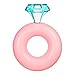 Diamond Ring Pool Float Inflatable - Pink Floatie Bachelorette Party Engagement Tube Swimming Outdoor Lounge for Adults & Teens