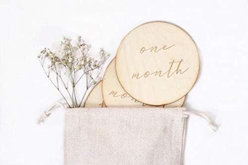 Wood Monthly Milesotone Cards (13 pcs)
