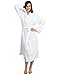 TowelSelections Terry Kimono Bathrobe - Terry Cloth Bath Robe for Women and Men, 100% Turkish Cotton, Made in Turkey (White, S/M)