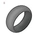 Haluoo Silicone Ring Wedding Band, Hypoallergenic Breathable Rubber Outdoor Sport Athletic Rings for Men Women Statement Engagement Ring Size 6-12, Blue, Gray, Camouflage, Black, Red (8, Gray)thumb 1
