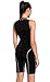 GWINNER Women's Daniela Chlorine Resistant One Piece Unitard Pro Athletic Swimsuit - 3XL - black