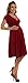 Happy Mama. Women's Maternity Jersey Flare Baby Shower Dress Short Sleeves. 108p (Crimson, US 8, L)
