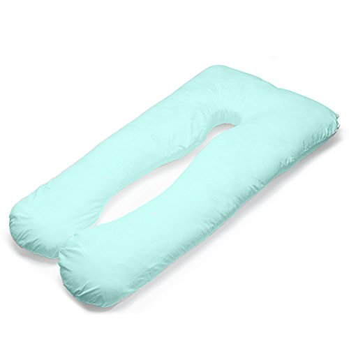 GZYF U-Shaped Total Body Support Pillow for Side Sleeping, Nursing Maternity Pregnancy Pillow, Blue